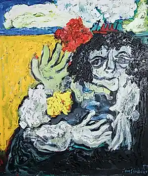 Jan Sierhuis - Groot schilderij - Olieverf op doek, Aan het strand kaufen? Bieten Sie von 1000!