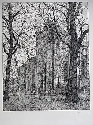 Buy Gerrit Haverkamp - Pieterskerk Leiden - Ets? Bid from 75!