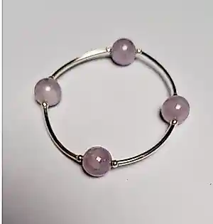 Buy Nieuwe zilveren armband met Amethist edelsteen.? Bid from 45!