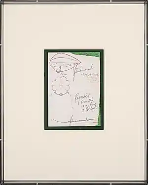 Buy Panamarenko - Gesigneerd Art Card "Papaver" - 2004 - in Swiss hand-made case? Bid from 580!