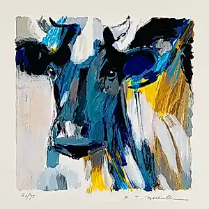 Buy Hans Buenk - Kleurrijke Koe? Bid from 75!