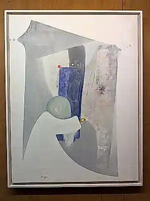 Achille Zoungrana - Abstract with red spot kaufen? Bieten Sie von 125!