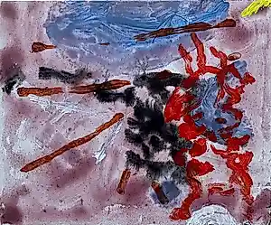 Buy Paul Louis van den Bergh - "Strijd!" - Acryl op board - Gesigneerd.? Bid from 100!