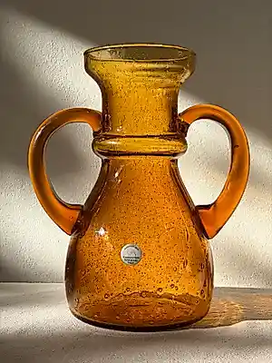 Buy Floris Meydam - Vintage glazen vaas 'Etruska' serie (20 cm) – Floris Meydam voor Royal Leerdam? Bid from 35!