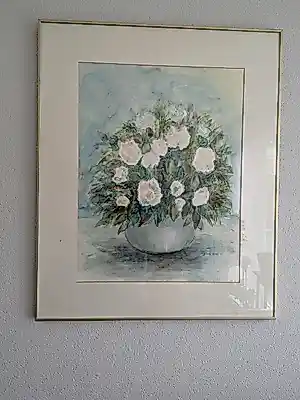 Buy Marion Baars - Bloemstilleven (originele aquarel)? Bid from 20!