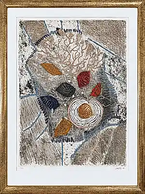 AcheterLouttre B. - (1926-2012) - Originele handgesigneerde kleurenets - nr. 54/65 - fraai ingelijst? Enchérissez de 350!