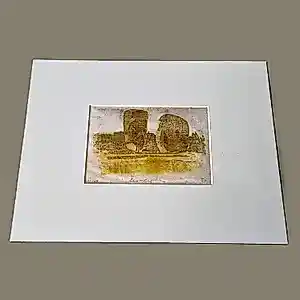 Leon Tebbe - kleuren houtsnede op Japans papier "hommage jan Mankes" zeer kleine oplage (25) kopen? Bied vanaf 47!