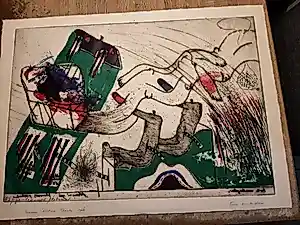 Hannes Postma - "Hors series" handgekleurde Ets -1966 - "twee armlengten" kaufen? Bieten Sie von 40!
