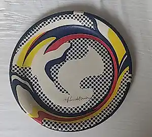 Roy Lichtenstein - Handgesigneerde paper plate verkauft für € 600!