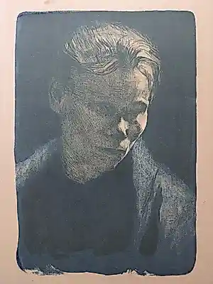 Buy Kathe Kollwitz - Arbeidersvrouw met blauwe sjaal.? Bid from 499!