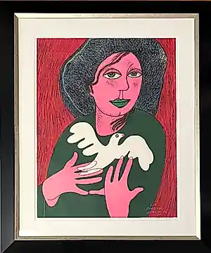AcheterCorneille - Ingelijste lithografie, Evasion, 1991 - EA? Enchérissez de 800!