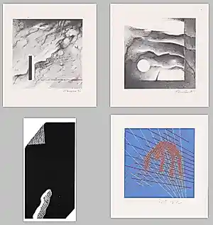 Willem F. Wagner - e.a: vier kunstwerken: Geometrische Composities | GRATIS VERZENDING kopen? Bied vanaf 29!