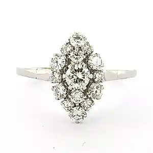 18k gouden ring met briljant geslepen diamant tot. 0.75ct – F/G - VS/SI verkauft für € 575!