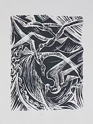 Buy Johan Dijkstra - Vogels - Twee houtsneden? Bid from 65!