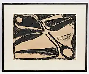 Buy Bram van Velde - Ingelijste zwart/wit litho? Bid from 275!