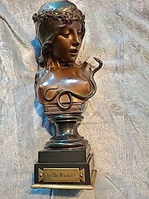 AcheterIsidore De Rudder - Bronzen buste 'Cleopatra'? Enchérissez de 800!