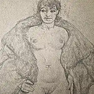 Gerhard Ulrich - original 1930 Bleistiftzeichnung einer Tänzerin in der Eldorado-Bar kaufen? Bieten Sie von 48!