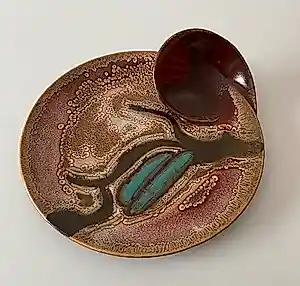 Amp Smit - Plateelbakkerij Zuid-Holland zeldzame schaal 1930's kopen? Bied vanaf 69!