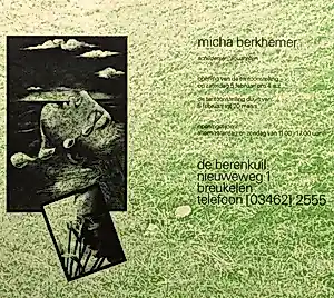 AcheterMichael Berkhemer - proefdruk voor tentoonstellingsdrukwerk Galerie De Berenkuil, Breukelen? Enchérissez de 20!