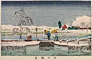 Inoue Yasuji - 52 "Ikenohata in de sneeuw" (Ikenohata no yuki). kopen? Bied vanaf 75!