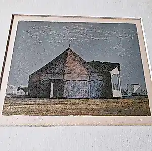 Buy Mart Kempers - in 1979 gemaakte kleuren lithografie "Circustent" - bep oplage (60)? Bid from 48!