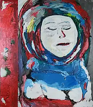 Onbekend - Bona Si, Acryl op doek, Ik ben ik, ook al noemen ze me soms jij (Groot) kaufen? Bieten Sie von 100!