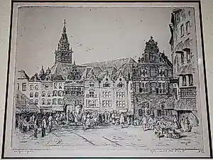 Hendrik de Laat - Nijmegen 1933 - ets, oplage 100 - handgesigneerd vendu pour 50€ !
