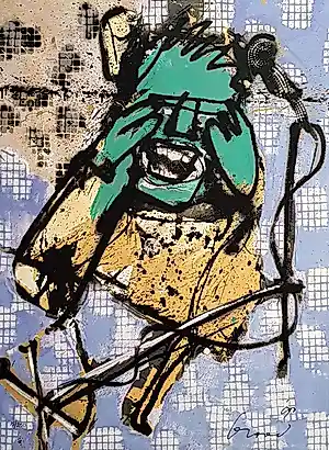 Herman Brood - zeefdruk: de zanger kopen? Bied vanaf 350!
