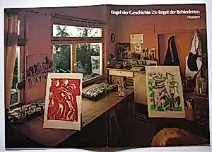 Helmut Andreas Paul Grieshaber - ENGEL DER GESCHICHTE 25 . " ENGEL DER BEHINDERTEN " 1981 kaufen? Bieten Sie von 200!