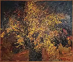 Buy Wim Steijn - Olieverf op paneel, Bloeiende takken - Ingelijst? Bid from 150!