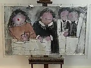 Buy Gerdine Duijsens-Kroezen - Acrylverf op canvas, opgehangen in een bekisting van dik plexiglas, 100 x 160 cm? Bid from 300!