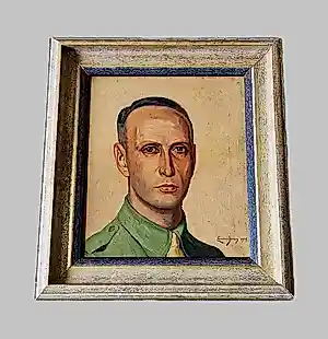 Buy Lambert Jansen - een in 1949 magisch realistisch geschilderd zelfportret - in originele lijst? Bid from 72!