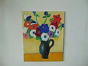 Buy Keimpe Kootstra - Anemonen in zwarte vaas.!!!? Bid from 275!