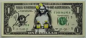 Death NYC - Collage op Amerikaanse Dollar | 'Brigitte Bardot/Chanel no.5' | 2015 kaufen? Bieten Sie von 90!