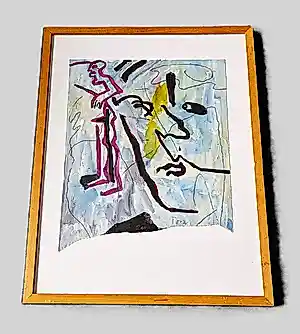 Toon Teeken - een in 1984 geschilderde gem. techniek "out of my head"- netjes ingelijst kopen? Bied vanaf 83!