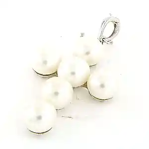 18k witgouden hanger in een vorm van een kruis bezet met parels – 10.0 gram kaufen? Bieten Sie von 510!
