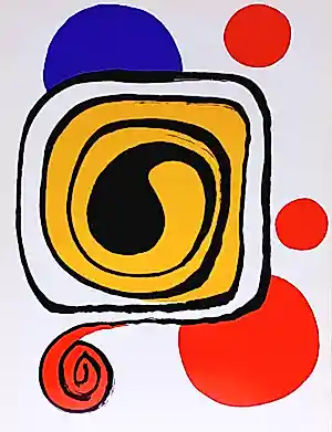 Alexander Calder - Abstracte compositie, originele litho (1971) kaufen? Bieten Sie von 75!