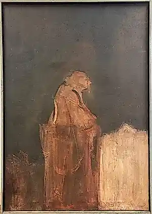 Luis Filcer - Olieverf op doek , ‘Zonder titel’ - 101½ x 72½ cm. – ca. 1980 verkocht voor € 100!