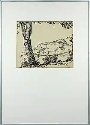 Alexander Gerhardus Dieperink - Stifttekening, Landschap - ingelijst kaufen? Bieten Sie von 40!