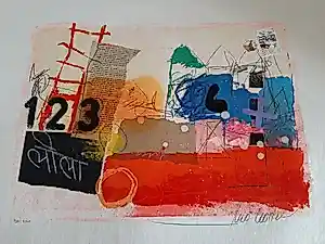 Buy Theo Koster - Zeefdruk, collage 123? Bid from 35!