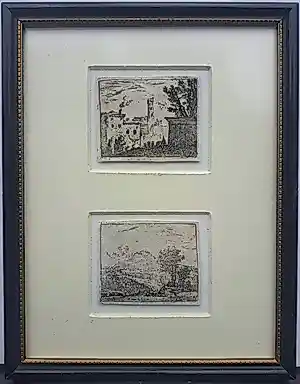 Karel Dujardin - twee kleine etsen kopen? Bied vanaf 125!