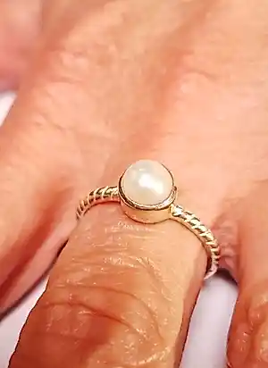 Nieuwe zilveren Ring met zoetwaterparel. kopen? Bied vanaf 35!
