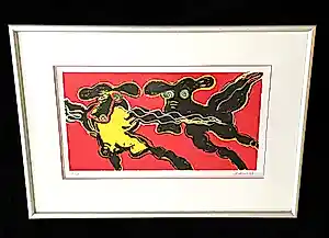 Buy Peter Diem - Flying Cows Red? Bid from 120!