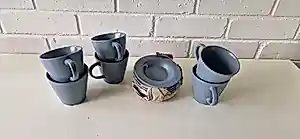 IKEA PS Vintage - IKEA of Sweden Grijsblauwe Matte Koffiekopjes en Schoteltjes Set kaufen? Bieten Sie von 30!