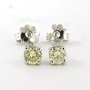 18k witgouden solitair oorknoppen met briljant geslepen diamant 1.00ct kaufen? Bieten Sie von 675!