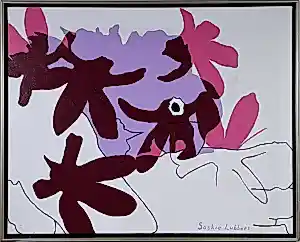 Onbekend - Saskia Lubbers, Acryl op doek, Abstract - Bloemen - Ingelijst kaufen? Bieten Sie von 50!
