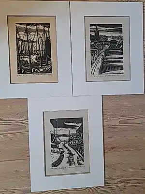 AcheterAndre van der Vossen - 3 houtsnede grafiek 1928? Enchérissez de 100!
