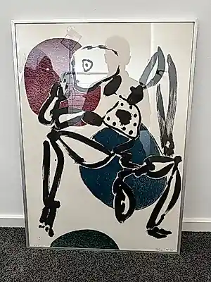 Buy Alphons Freijmuth - ingelijste litho in rood/blauw/groen/zwart? Bid from 120!
