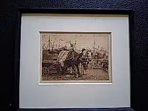 Buy Waalko Jans Dingemans (sr.) - Sleperspaarden op de kade? Bid from 75!
