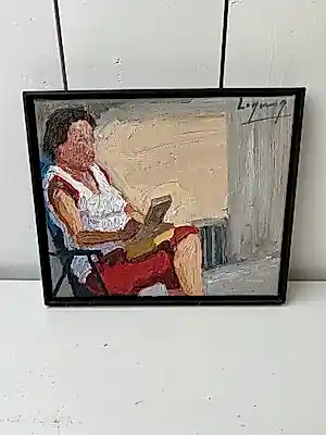 Omar Logang - Vrouw leest boek kaufen? Bieten Sie von 75!